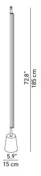 Lampada da terra Luceplan, dimmerabile, Metallizzato, Soggiorno, Alluminio
