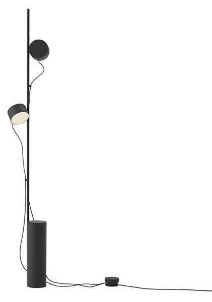 Lampada da terra Muuto, dimmerabile, Nero, Soggiorno, Metallo