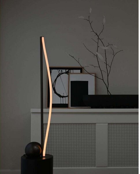 Lampada da terra 101 COPENHAGEN, dimmerabile, Bronzo / Ottone anticato, Soggiorno, Alluminio