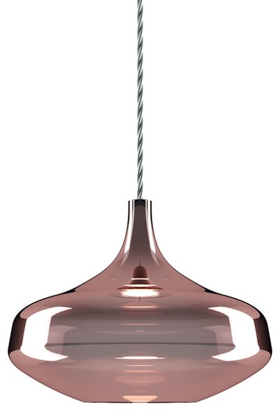 Lampada a sospensione Lodes, dimmerabile, Dorato / Ottone, Soggiorno, Vetro