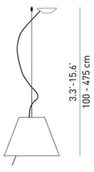 Lampada a sospensione Luceplan, Nero, Sala da pranzo, Metallo