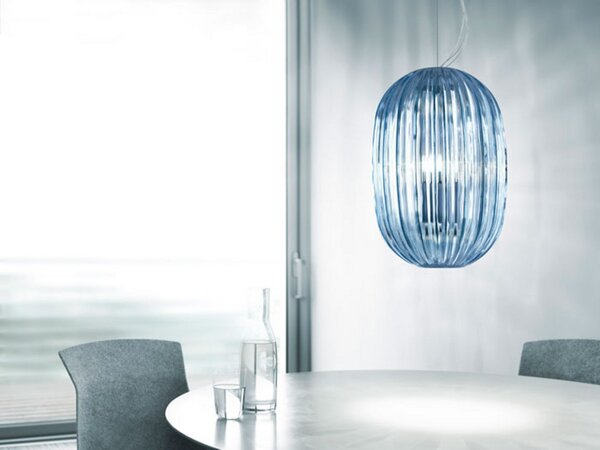 Lampada a sospensione Foscarini, Blu, Sala da pranzo, Plastica