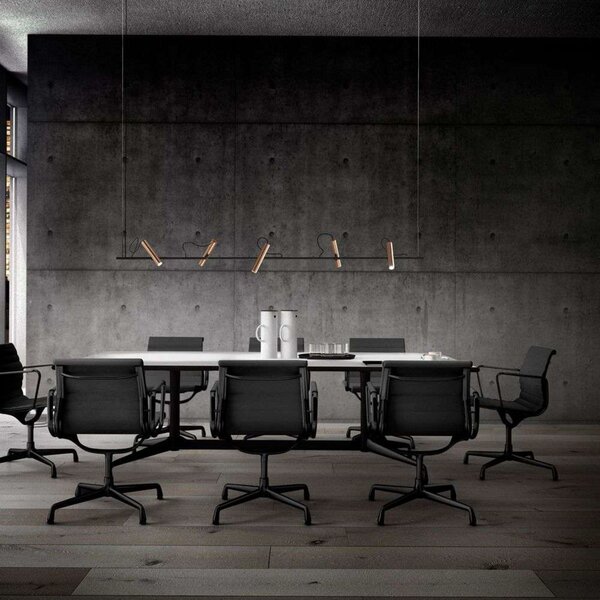 Lampada a sospensione LIGHT-POINT, Dorato / Ottone, Soggiorno, Alluminio