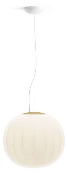 Lampada a sospensione Luceplan, dimmerabile, Dorato / Ottone, Soggiorno, Vetro