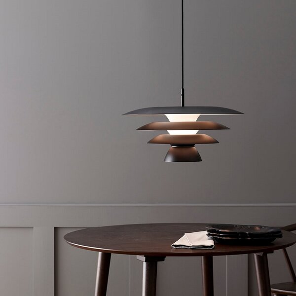 Lampada a sospensione Belid, Nero, Sala da pranzo, Metallo