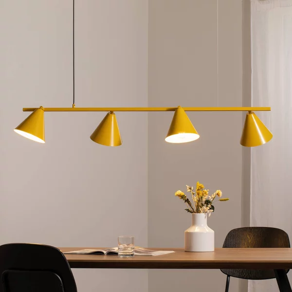 Lampada a sospensione Hängeleuchte Form 4 ALDEX, dimmerabile, Giallo / Arancione, Soggiorno / Sala da pranzo, Metallo, Moderno, Lampada a sospensione