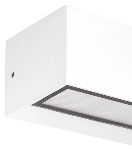 Applique moderno gea led ges2243 led ip65 alluminio bianco biemissione - Gea Led