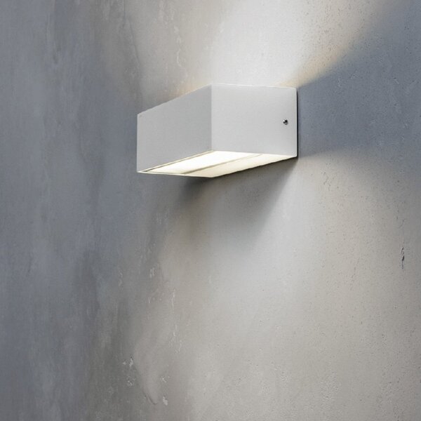 Applique moderno gea led ges2240 led ip65 alluminio bianco biemissione - Gea Led