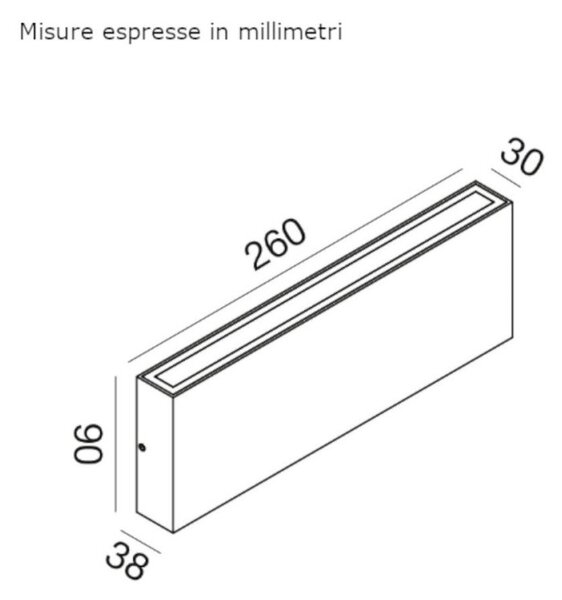 Applique moderno gea led ges2213 led ip65 alluminio bianco biemissione - Gea Led