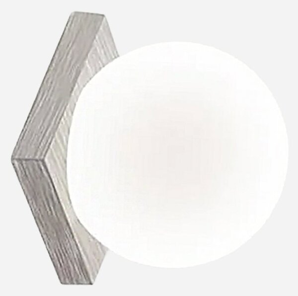 Applique perenz dot 8376 gr lc led 856lm 3000k ip40 sfera vetro soffiato metallo grigio titanio - Perenz