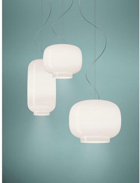 Lampada a sospensione Foscarini, Bianco, Sala da pranzo, Vetro