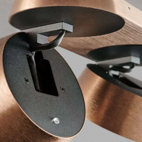 Plafoniera LIGHT-POINT, Bronzo / Ottone anticato, Soggiorno, Alluminio