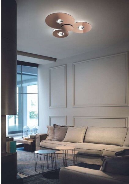 Plafoniera Lodes, dimmerabile, Bronzo / Ottone anticato, Metallo