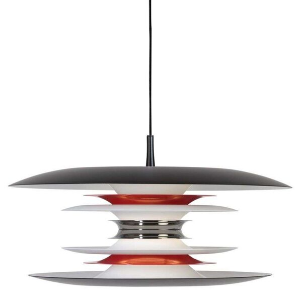 Lampada a sospensione Belid, dimmerabile, Nero, Sala da pranzo, Metallo