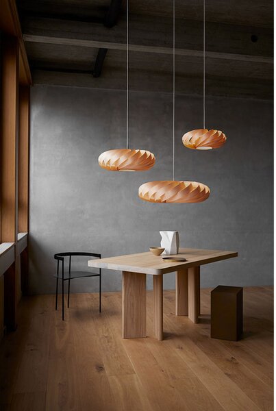 Lampada a sospensione Tom Rossau, Beige, Soggiorno, Legno