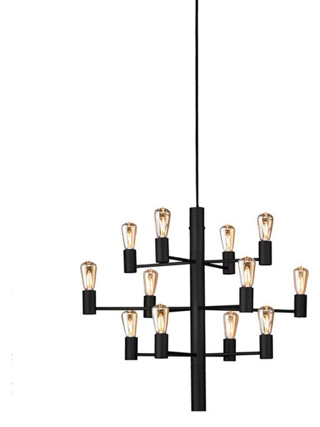 Manola 12 Lampadario Nero Dimmerabile LED - Herstal