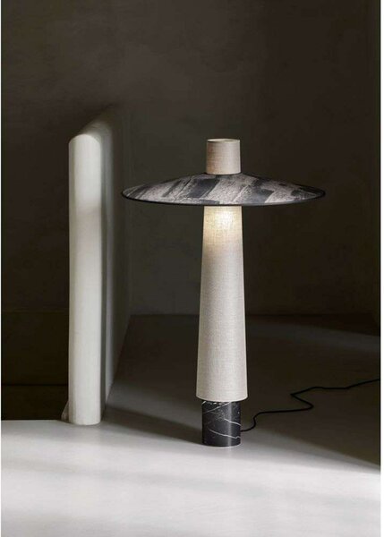 Lampada da terra Forestier, Thésée, Grigio, Soggiorno, Tessuto / Tessile, Boho
