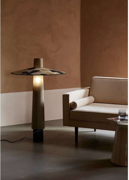 Lampada da terra Forestier, Thésée, Marrone / Ruggine, Soggiorno, Tessuto / Tessile, Boho
