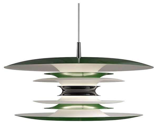 Lampada a sospensione Belid, dimmerabile, Verde, Soggiorno, Metallo