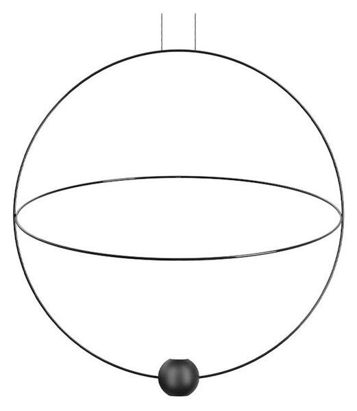 Lampada a sospensione Lodes, dimmerabile, Nero, Soggiorno, Metallo