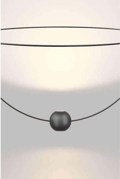 Lampada a sospensione Lodes, dimmerabile, Nero, Soggiorno, Metallo