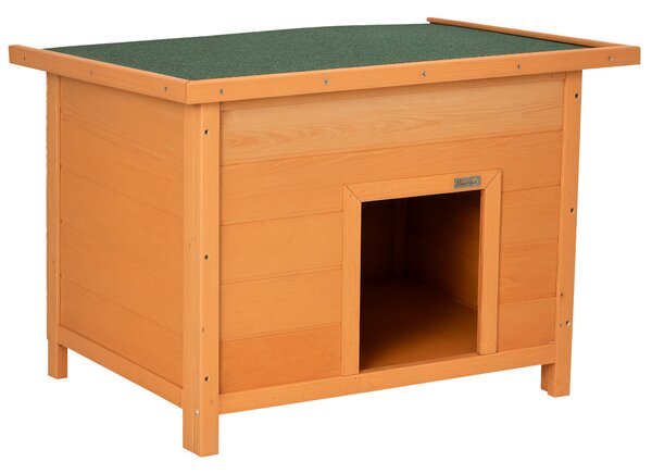 PawHut Cuccia per Cani Impermeabile da Esterno in Legno di Abete, 82 x 58 x 58cm|Aosom