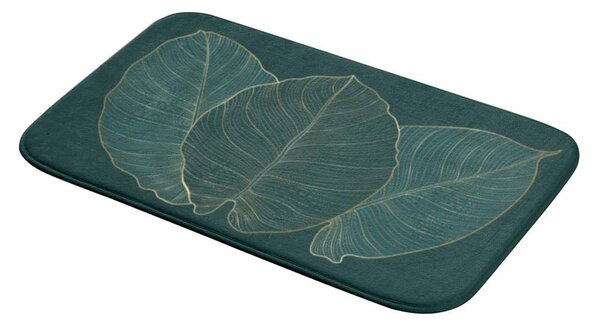 Tappetino per il bagno verde scuro 45x75 cm Jade – douceur d'intérieur