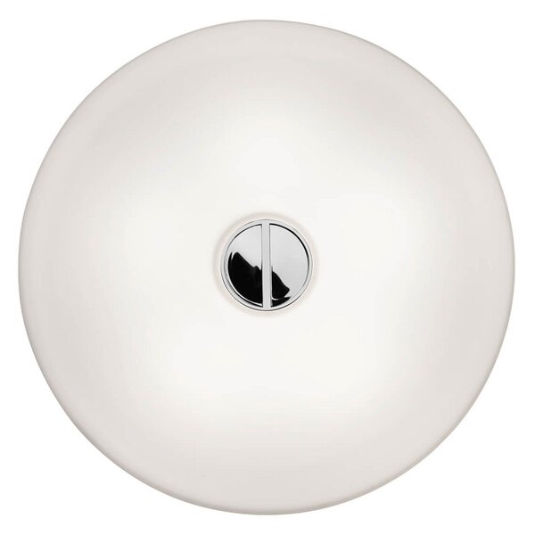 Plafoniera FLOS, BUTTON, dimmerabile, Bianco, Soggiorno, Vetro, Design