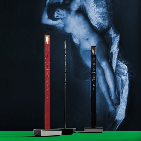 Lampade da tavolo Ingo Maurer, My New Flame, dimmerabile, Rosso, Soggiorno, Metallo, Design