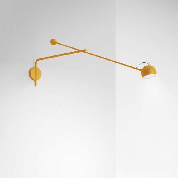 Applique da parete Artemide, Ixa, dimmerabile, Giallo, Soggiorno, Metallo, Design