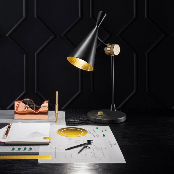 Lampade da tavolo Tom Dixon, Beat Table, dimmerabile, Nero, Soggiorno, Metallo, Design