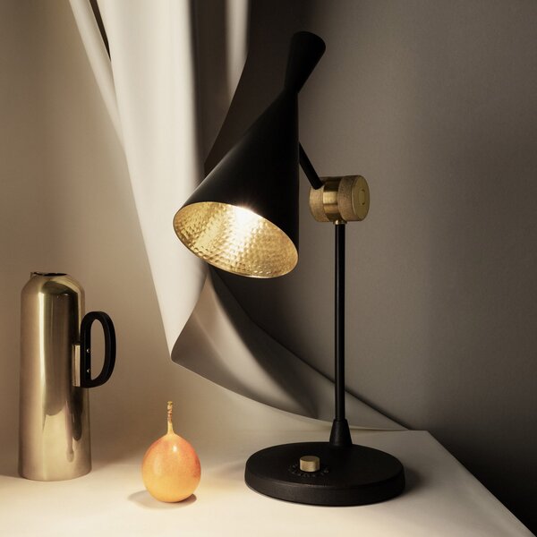 Lampade da tavolo Tom Dixon, Beat Table, dimmerabile, Nero, Soggiorno, Metallo, Design