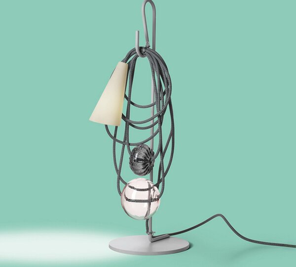 Lampade da tavolo Foscarini, Filo, Grigio, Soggiorno, Metallo, Design