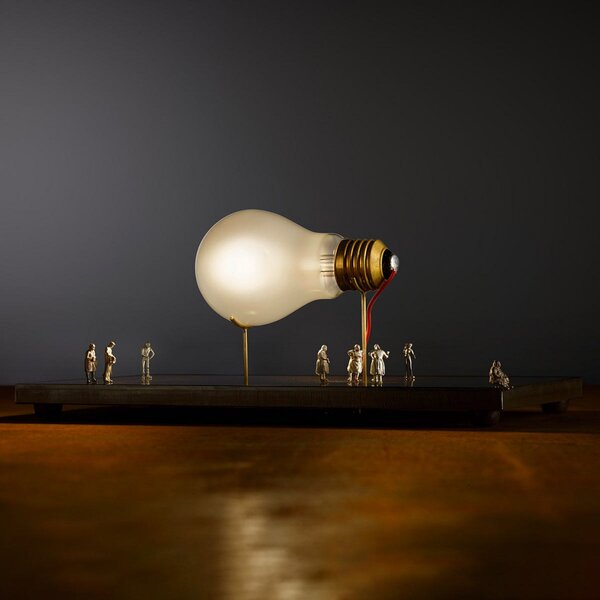 Lampade da tavolo Ingo Maurer, I Ricchi Poveri Monument, dimmerabile, Nero, Soggiorno, Metallo, Design