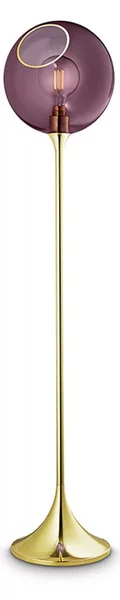 Lampada da terra DESIGN BY US, Ballroom, dimmerabile, Viola, Soggiorno, Vetro, Design