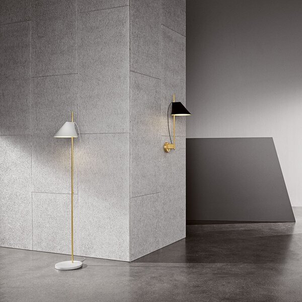 Lampada da terra Louis Poulsen, Yuh Brass, dimmerabile, Bianco, Soggiorno, Metallo, Design
