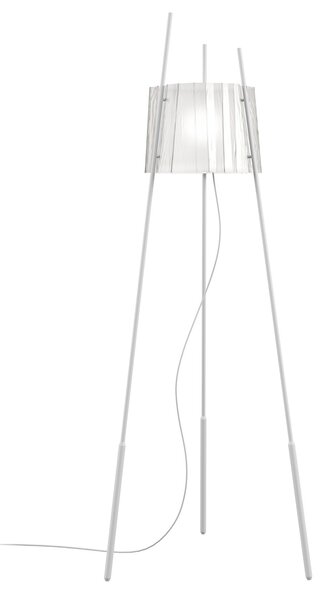 Lampada da terra kdln, Tyla, dimmerabile, Bianco, Soggiorno, Metallo, Design