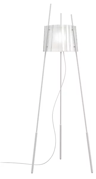 Lampada da terra kdln, Tyla, dimmerabile, Bianco, Soggiorno, Metallo, Design