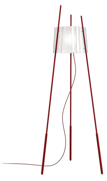 Lampada da terra kdln, Tyla, dimmerabile, Rosso, Soggiorno, Metallo, Design