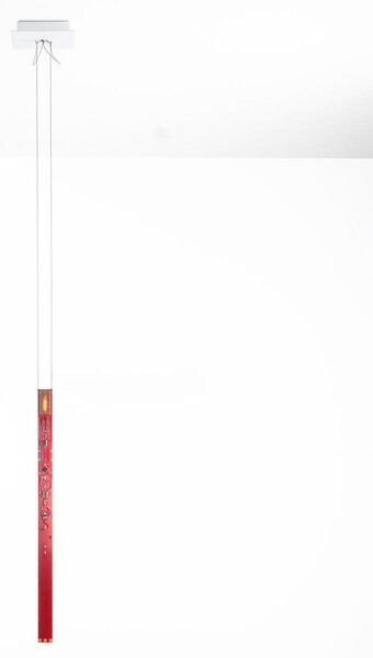 Lampada a sospensione Ingo Maurer, One New Flame, dimmerabile, Rosso, Soggiorno, Metallo, Design