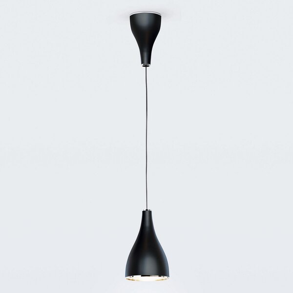 Lampada a sospensione Serien Lighting, One Eighty Suspension Adjustab, dimmerabile, Nero, Soggiorno, Metallo, Design