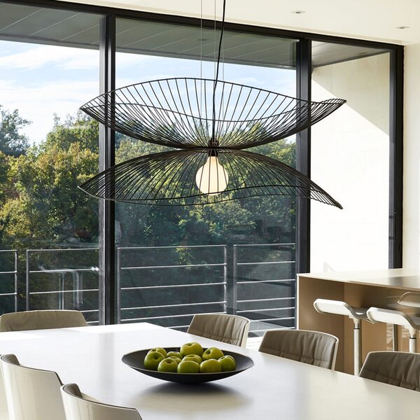Lampada a sospensione Forestier, Libellule L, dimmerabile, Nero, Soggiorno, Metallo, Design