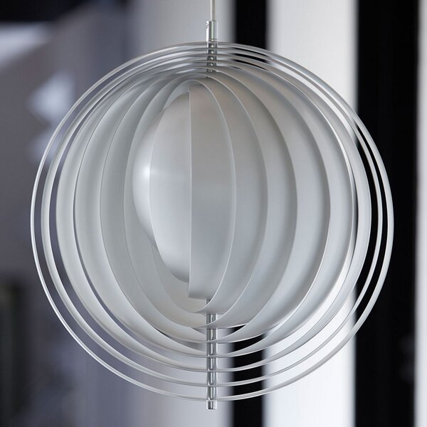 Lampada a sospensione Verpan, Moon, dimmerabile, Bianco, Soggiorno, Metallo, Design