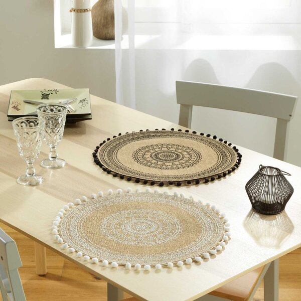 Tovaglietta in iuta ø 38 cm Renata – douceur d'intérieur