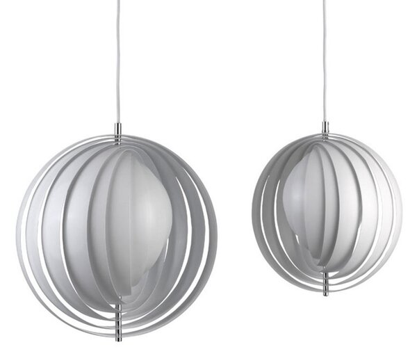 Lampada a sospensione Verpan, Moon, dimmerabile, Bianco, Soggiorno, Metallo, Design