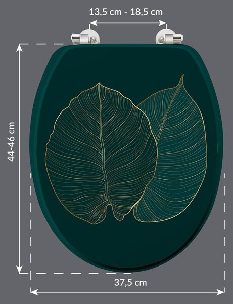 Sedile WC 37,5 x 47 Jade – douceur d'intérieur