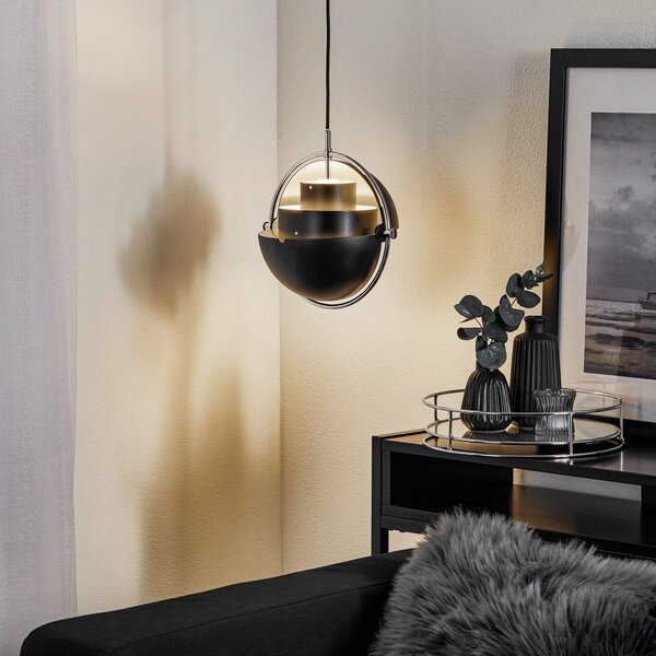 Lampada a sospensione GUBI, Multi-Lite, dimmerabile, Nero, Soggiorno, Metallo, Design