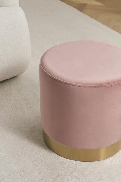 Pouf in velluto Orchid