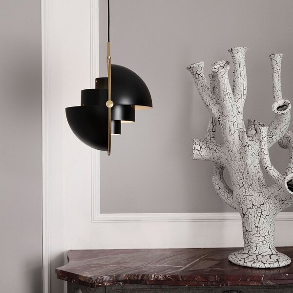 Lampada a sospensione GUBI, Multi-Lite, dimmerabile, Nero, Soggiorno, Metallo, Design
