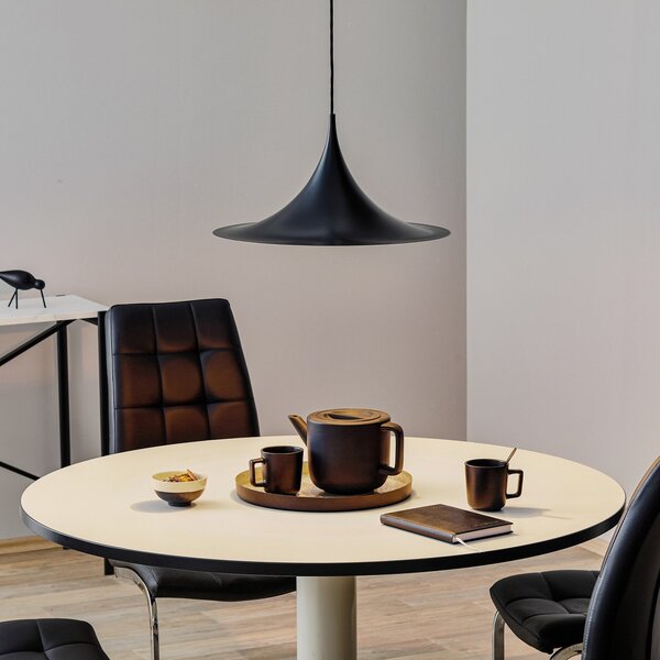 Lampada a sospensione GUBI, Semi, dimmerabile, Nero, Soggiorno, Metallo, Design
